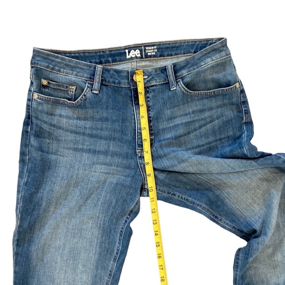 Lee Mid Rise Regular Straight Leg Denim Jeans Size 12L Pre-Owned - Picture 9 of 13